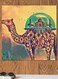 Camel Printed Wall Art Yellow/Green/Black 30x30cm