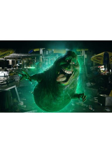 Slimer in Ghostbusters Wall Art Canvas Print Multicolour 50x32x3.5cm