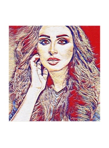 Angham MDF Wall Art Multicolour 30x30cm