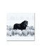 Lion And Sheeps Wall Art Painting White/Black 30 x 30centimeter