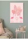 Flamingo Printed Wall Art Pink 40x60cm