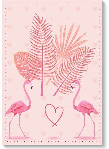 Flamingo Printed Wall Art Pink 40x60cm