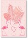 Flamingo Printed Wall Art Pink 40x60cm