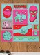 Gemini Themed Wall Art Pink/Green/Brown 30x30cm