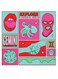 Gemini Themed Wall Art Pink/Green/Brown 30x30cm