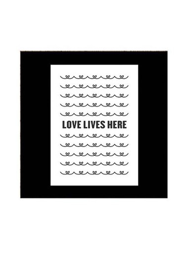 Quotes Themed Wall Art White/Black 30x30cm