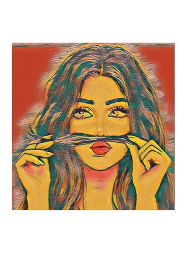Wooden Wall Art Painting Multicolour 30x30centimeter