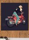 Printed MDF Wall Art Black/Red/Green 30x30cm