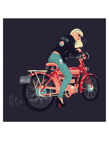 Printed MDF Wall Art Black/Red/Green 30x30cm