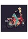 Printed MDF Wall Art Black/Red/Green 30x30cm