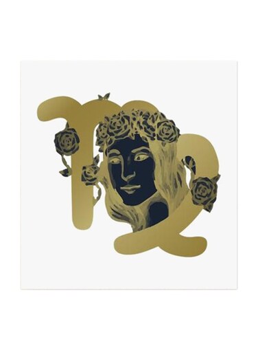 Virgo Sign MDF Wall Art Multicolour 30x30cm