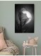 Woman And Moon Wall Art Black/White 40x60cm