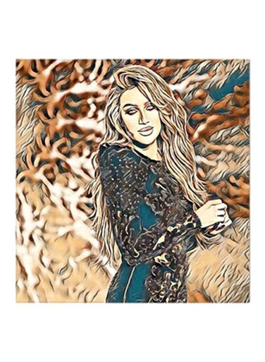 Maya Diab MDF Wall Art Multicolour 30x30centimeter