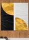 Printed Wall Art White/Black/Yellow 30x30cm