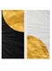Printed Wall Art White/Black/Yellow 30x30cm