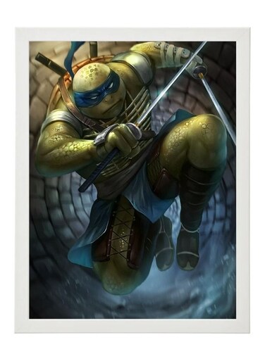 Digital Wall Art Poster Frame Ninja Turtles Leonardo 21X30 cm