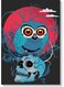 Owl And Skull Wall Art Multicolour 40x60cm