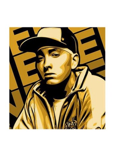 Eminem MDF Wall Art Multicolour 30x30centimeter