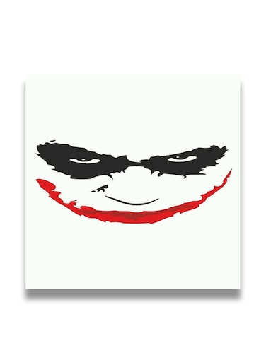 Decorative MDF Wall Art Painting Black/White/Red 30 x 30cm
