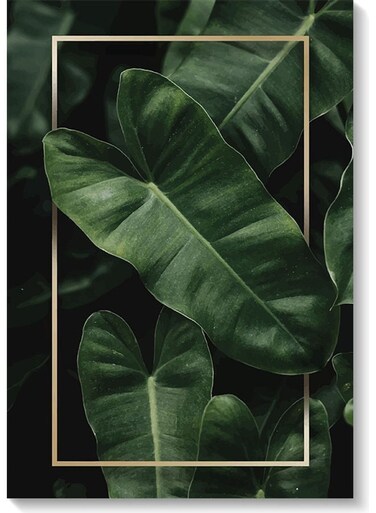Decorative Wall Art Painting Green/Gold 40 x 60cm