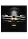 Woman Themed Wall Art Black/Gold 30x30cm