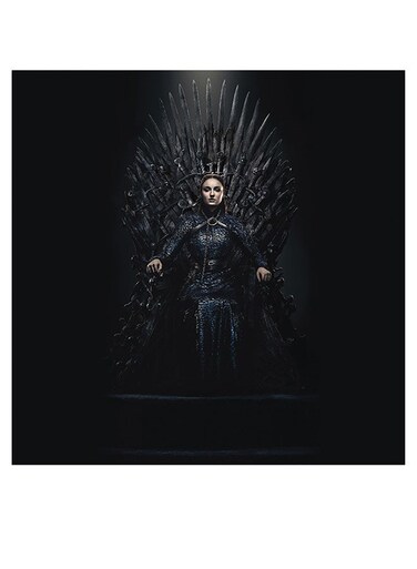 Sansa Stark Game Of Thrones Themed Printed MDF Wall Art Black/Beige/Gray 30x30cm