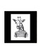 Cartoon Themed Wall Art White/Black 30x30cm
