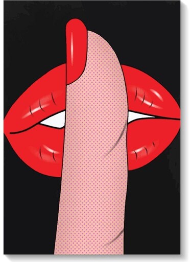 Pop Lips Wall Art Multicolour 40x60cm
