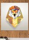 Faraoh Themed Printed MDF Wall Art Gray/Yellow/Purple 30x30cm
