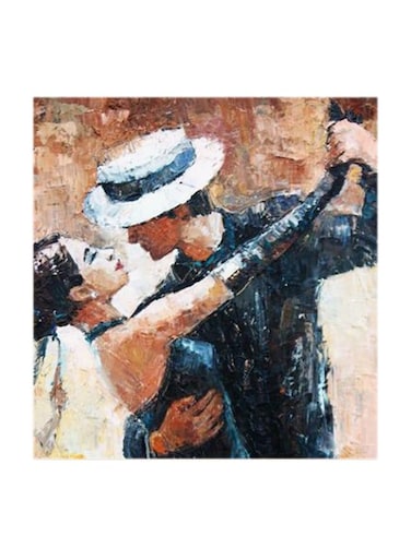 Abstract Salsa Dance MDF Wall Art Multicolour 30x30centimeter