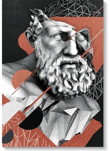 Abstract Statue Wall Art multicolour 40x60cm