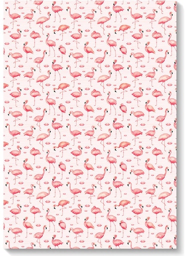 Flamingo Printed Wall Art Pink 40x60cm