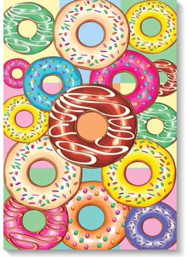 Donuts Lovers Wall Art Multicolour 40x60cm