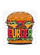 Burger MDF Wall Art Multicolour 42cm
