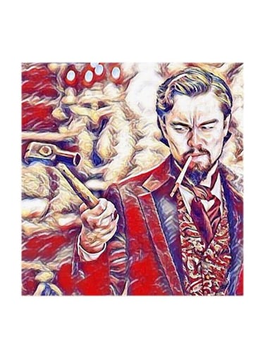 Leonardo DiCaprio MDF Wall Art Multicolour 30x30centimeter