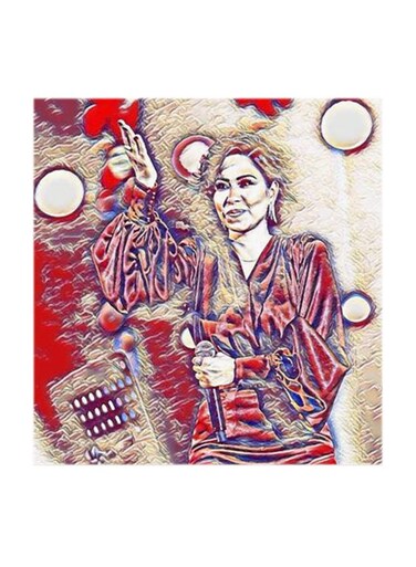 Sherine MDF Wall Art Multicolour 30x30cm