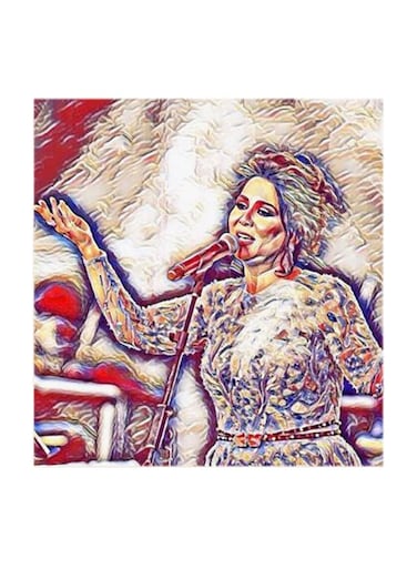 Nawal El Kuwaitia MDF Wall Art Multicolour 30x30cm