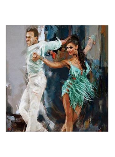 Salsa Dance Abstract MDF Wall Art Multicolour