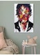 Man Face Colour Themed Wall Art Painting Multicolour 40x60cm