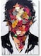 Man Face Colour Themed Wall Art Painting Multicolour 40x60cm