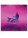 Neon Biker Themed Printed MDF Wall Art Purple/Blue/Black 30x30cm