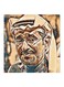 Abdullah Al-Sadhan MDF Wall Art Painting Brown/White 30 x 5 x 30cm