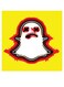Snapchat Themed Printed MDF Wall Art Yellow/White/Red 30x30cm