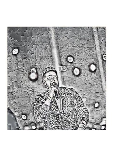 Mohamed Hamaki Wall Art Black/White 30x30centimeter
