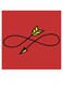 Infinity Themed Printed MDF Wall Art Red/Yellow/Black
