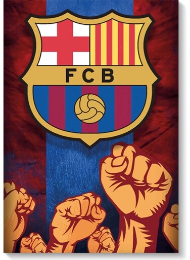 Barcelona Logo Themed Wall Art Painting Multicolour 40x60cm