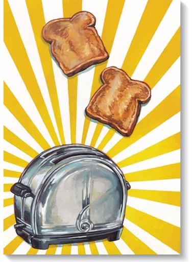 Toast Machine Wall Art Multicolour 40x60cm