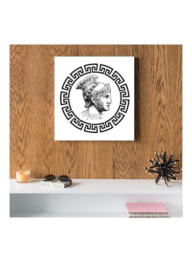 Modern MDF Wall Art Black/White 30 x 30cm