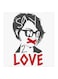Say No To Love MDF Wall Art Black/White/Red