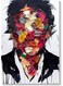 Man Face Colour Themed Wall Art Painting Multicolour 40x60cm
